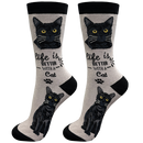 Life is Better Socks: Black Cat