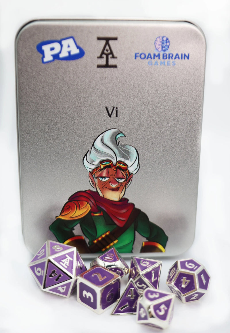 Foam Brain Games: Metal RPG Dice Set: Acquisitions Inc: Vi