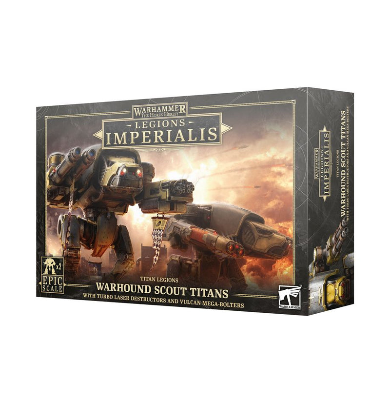 Warhammer The Horus Heresy: Legions Imperialis: Warhound Scout Titans with Turbo-laser Destructors and Vulcan Mega-Bolters