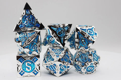 Foam Brain Games: Metal RPG Dice Set: Quiver of Arrows: Azure Lightning