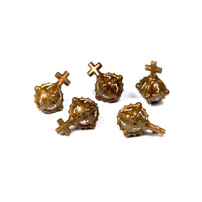 Polyhero Dice - Cleric 8 Dice Set 5D4 Hallowed Hand Grenades Merciful Gold