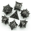 Foam Brain Games: Warrior's Flail: Metal RPG Dice Set: Silver
