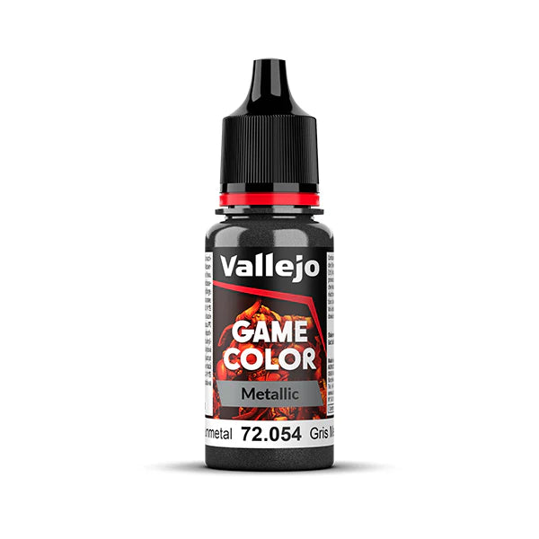 Vallejo: 12ml: Game Color: Metallic: Dark Gunmetal