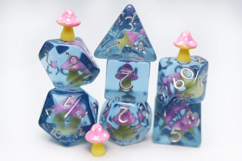 Foam Brain Games RPG Dice Set: Pink Mushroom