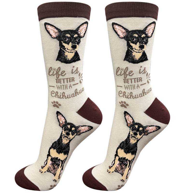 Life is Better Socks: Chihuahua Black