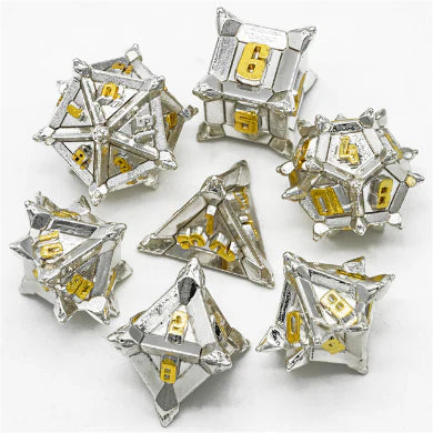Foam Brain Games: Warrior's Flail: Metal RPG Dice Set: Holy