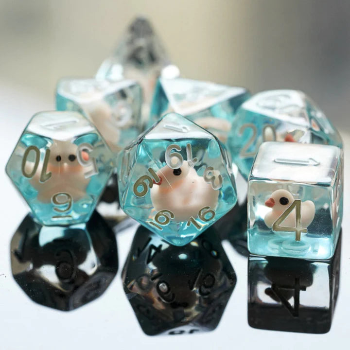 Foam Brain Games RPG Dice Set: Pink Duck