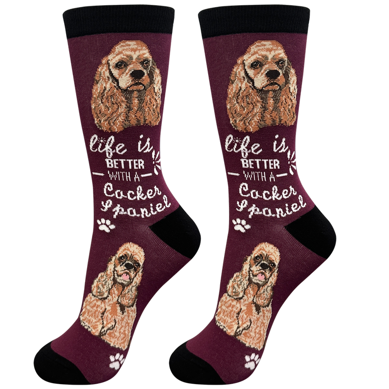 Life is Better Socks: Cocker Spaniel