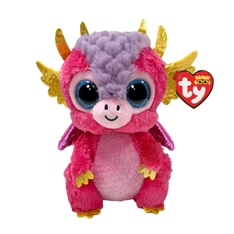 TY: Original Beanie Babies: Small: Mia (Pink Dragon)