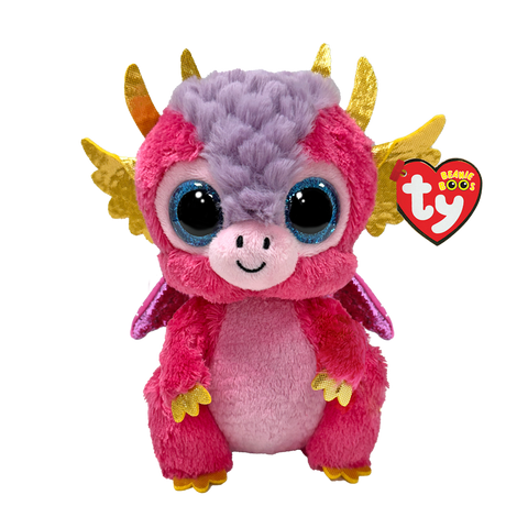TY: Original Beanie Babies: Small: Mia (Pink Dragon)