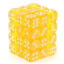 Chessex Translucent: 12MM D6 yellow/White (36)