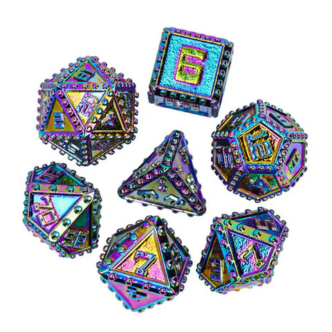 Foam Brain Games: Metal RPG Dice Set: Brigandine Armor: Mystic