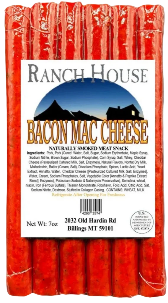Ranch House Meats: 7 oz Pack: Bacon Mac n Cheese