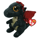 TY: Beanie Boos: Small: Grindal (Black Dragon)