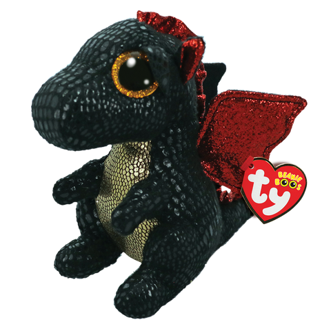 TY: Beanie Boos: Small: Grindal (Black Dragon)