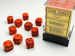 Chessex Speckled: 12MM D6 Fire (36)
