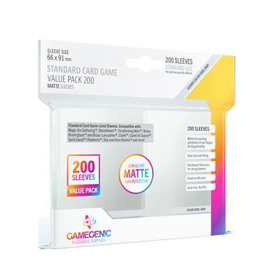 gamegenic standard card game sleeves Gamegenic: Value Pack Standard Matte Sleeves