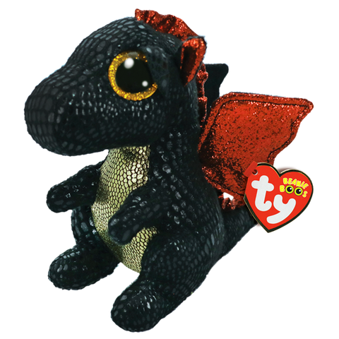 TY: Beanie Boos: Medium: Grindal (Black Dragon)