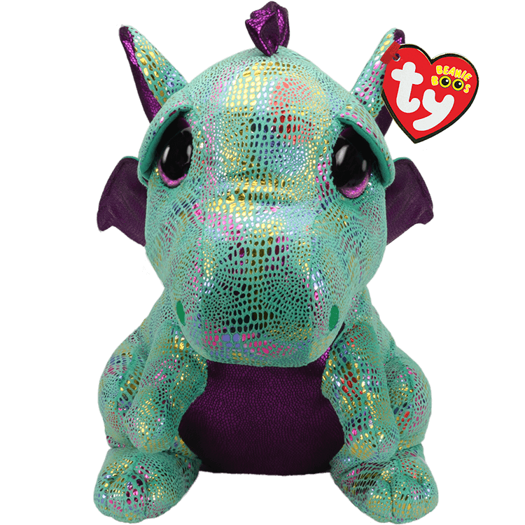 TY: Beanie Boos: Large: Cinder (Green Dragon)