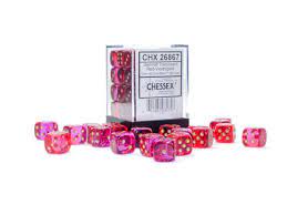 Chessex Gemini: 12MM D6 Red-Violet/Gold (36)