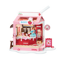 Hands Craft 3D Wooden Puzzle: DIY Miniature House: Strawberry Milk Box