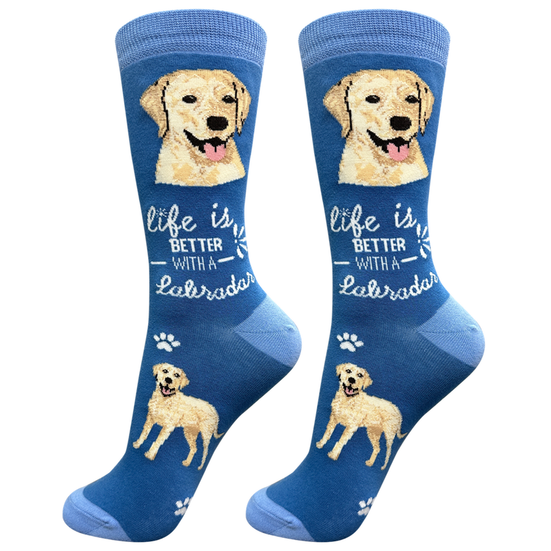 Life is Better Socks: Labrador Yellow