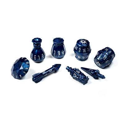 Polyhero Dice - Rogue 8 Dice Set Midnight Blue
