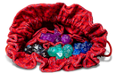 Fanroll: Velvet Dice Bag with Pockets: Dragon Storm: Red