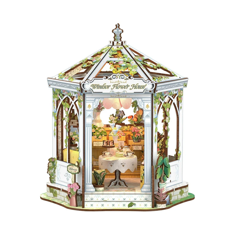 Hands Craft: 3D Wooden Puzzle: DIY Miniature House: Windsor Flower House