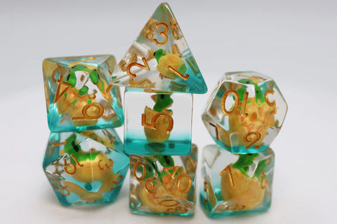 Foam Brain Games RPG Dice Set: Green Dragon Hatchlings