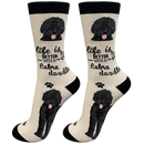 Life is Better Socks: Labradoodle Black