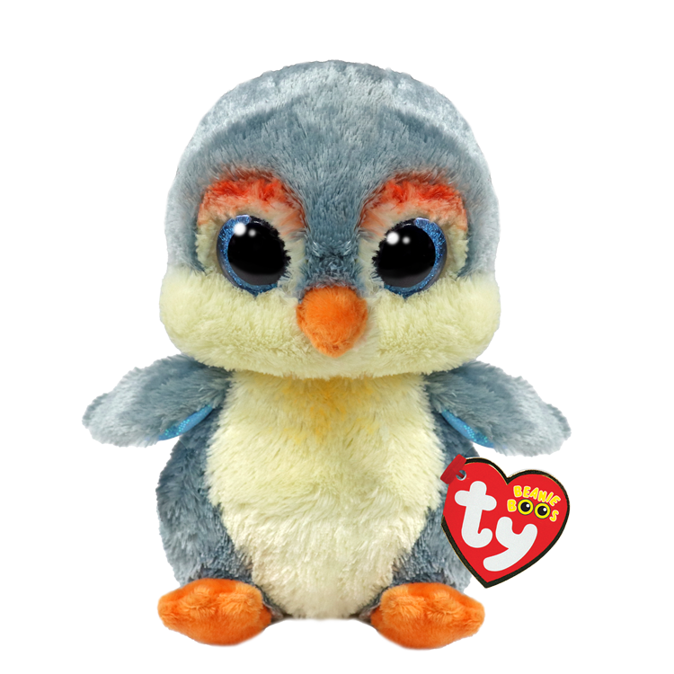 TY: Beanie Boos: Small: Fisher (Grey Penguin)