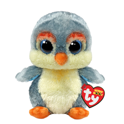 TY: Beanie Boos: Small: Fisher (Grey Penguin)