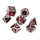Norse Foundry 7 Die Metal RPG Dice Set: Vampire Blood