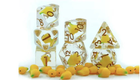 Foam Brain Games Juicy Mango RPG Dice Set