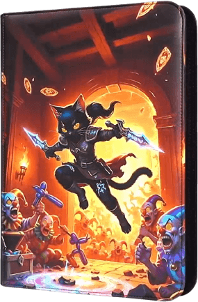 Maggot Labs: 9-Pocket Zippered Binder: Cosmic Kitty vs Galactic Clown Armada