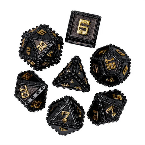 Foam Brain Games: Metal RPG Dice Set: Brigandine Armor: Shadow