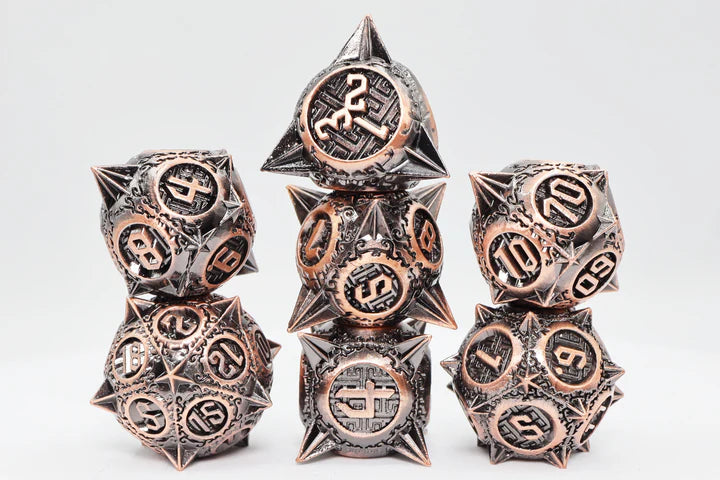 Foam Brain Games: Meteor Storm: Metal RPG Dice Set: Copper Asteroid