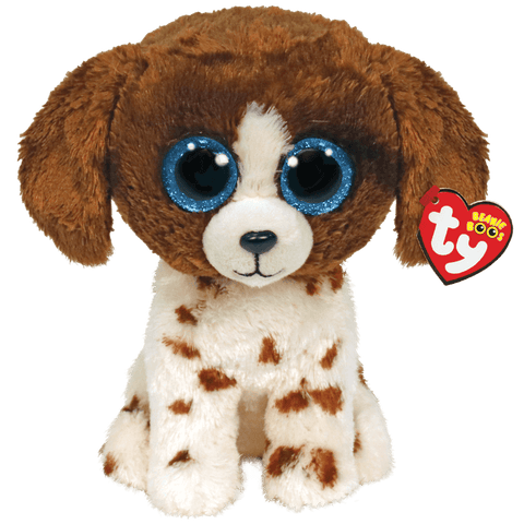 TY: Beanie Boos: Small: Muddles (Brown and White Dog)