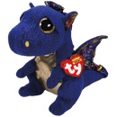 TY: Beanie Boos: Medium: Saffire (Blue Speckled Dragon)