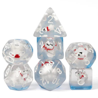 Foam Brain Games RPG Dice Set: Polar Bear