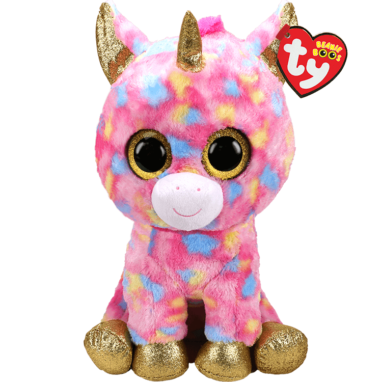 TY: Beanie Boos: Large: Fantasia (Multicolor Unicorn)