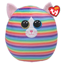 TY: Squishy Beanies: Large: Heather (Pastel Striped Cat)