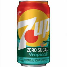 12oz Can: 7up Tropical Zero Sugar