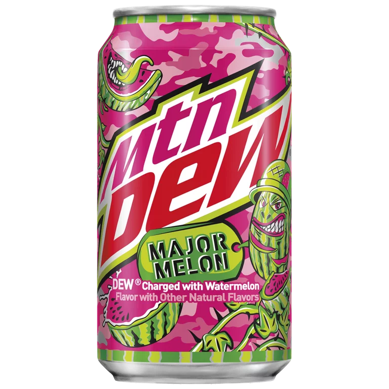 12oz Can: Mountain Dew: Major Melon