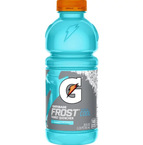 20oz Bottle:  Gatorade: Frost: Glacier Freeze
