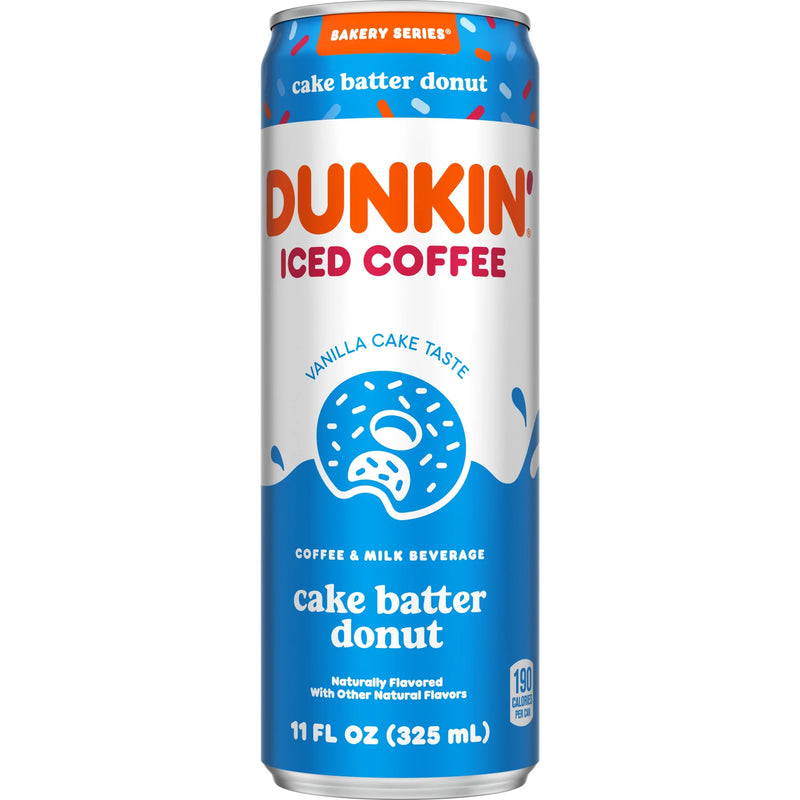 Dunkin' Iced Coffee: Cake Batter Donut