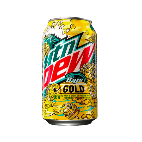 12oz Can: Mountain Dew: Baja Gold