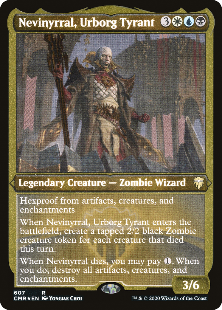 Nevinyrral, Urborg Tyrant (Foil Etched) (CMR-607) - Commander Legends Etched Foil