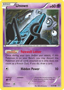 Unown 030  - Reverse Holofoil XY  Ancient Origins - Common